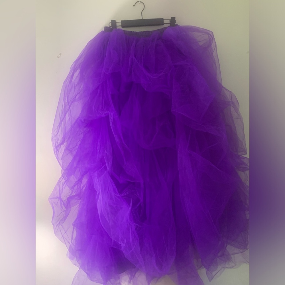 Elegant Purple Tulle Skirt